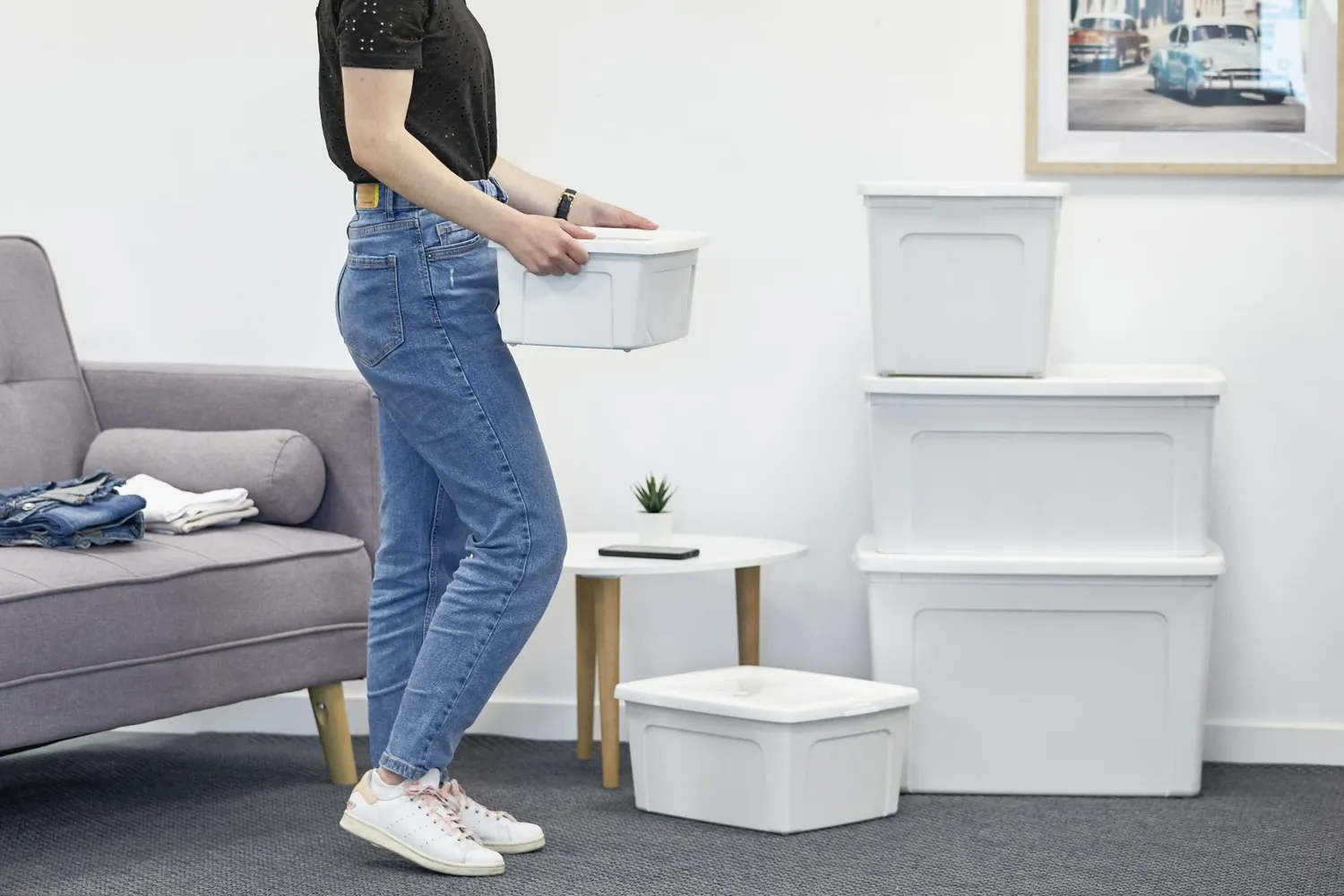 Iris Ohyama MCB-11 Aufbewahrungsbox 11L weiß 10er Set
