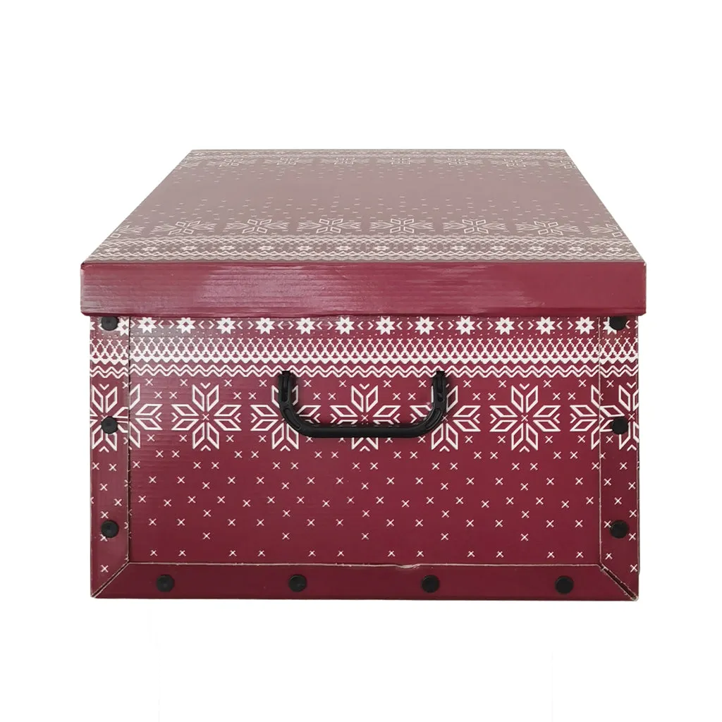 Kreher Red Snowflake Kugelbox 50 cm 3er Set