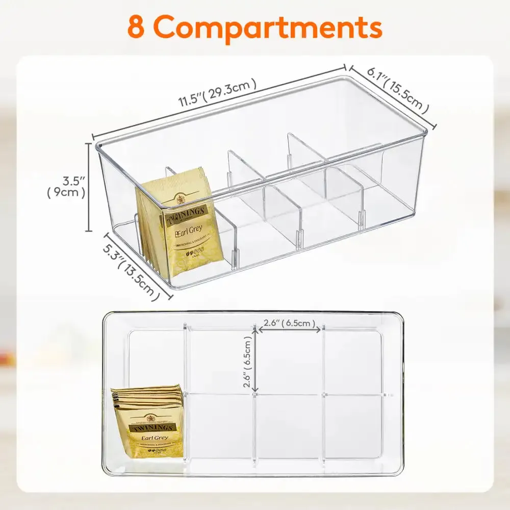 Lifewit Teebeutel Box Küche transparent mit Deckel