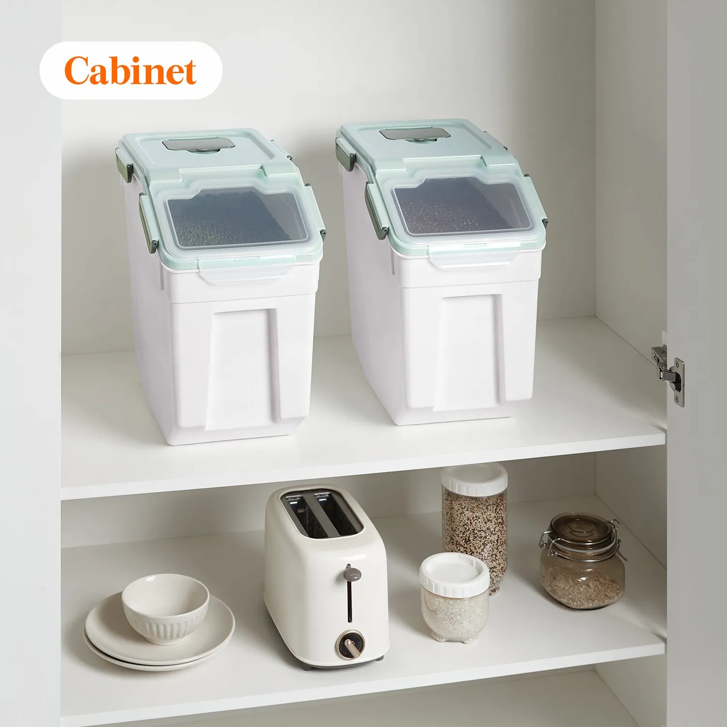 Lifewit Vorratsbehälter 15L luftdicht 2er Pack für Futter