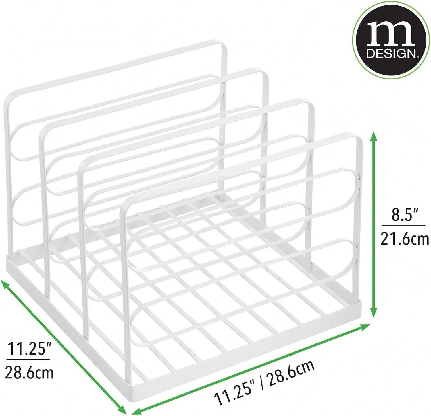 M Design Clutch Organizer Metall 2er-Set mattweiß 5 Fächer