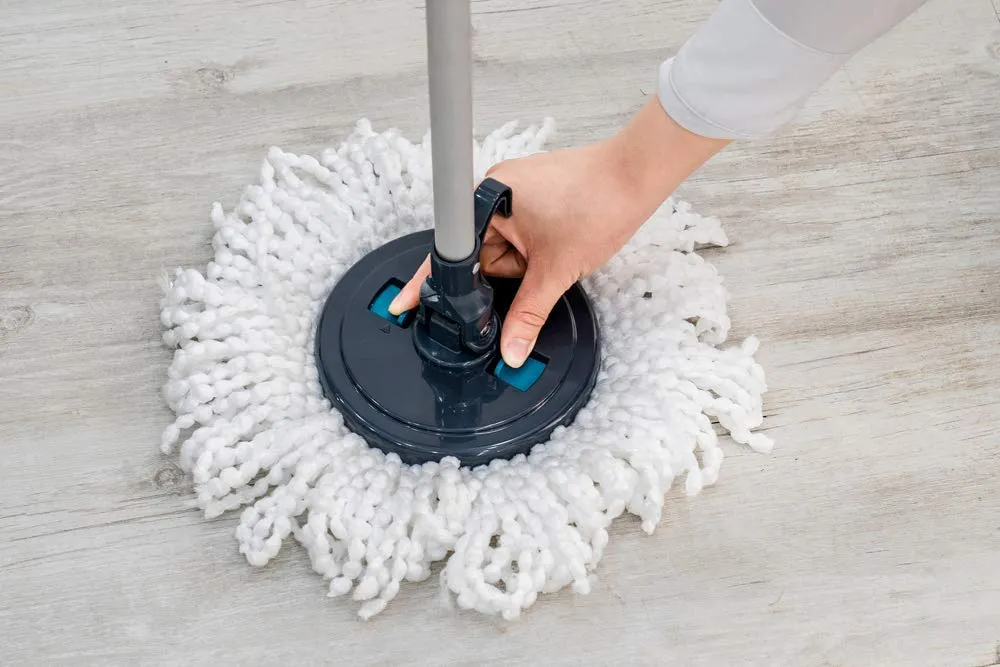 Iris Ohyama KMT-420 Spin Mop grau mit Schleudereimer Set