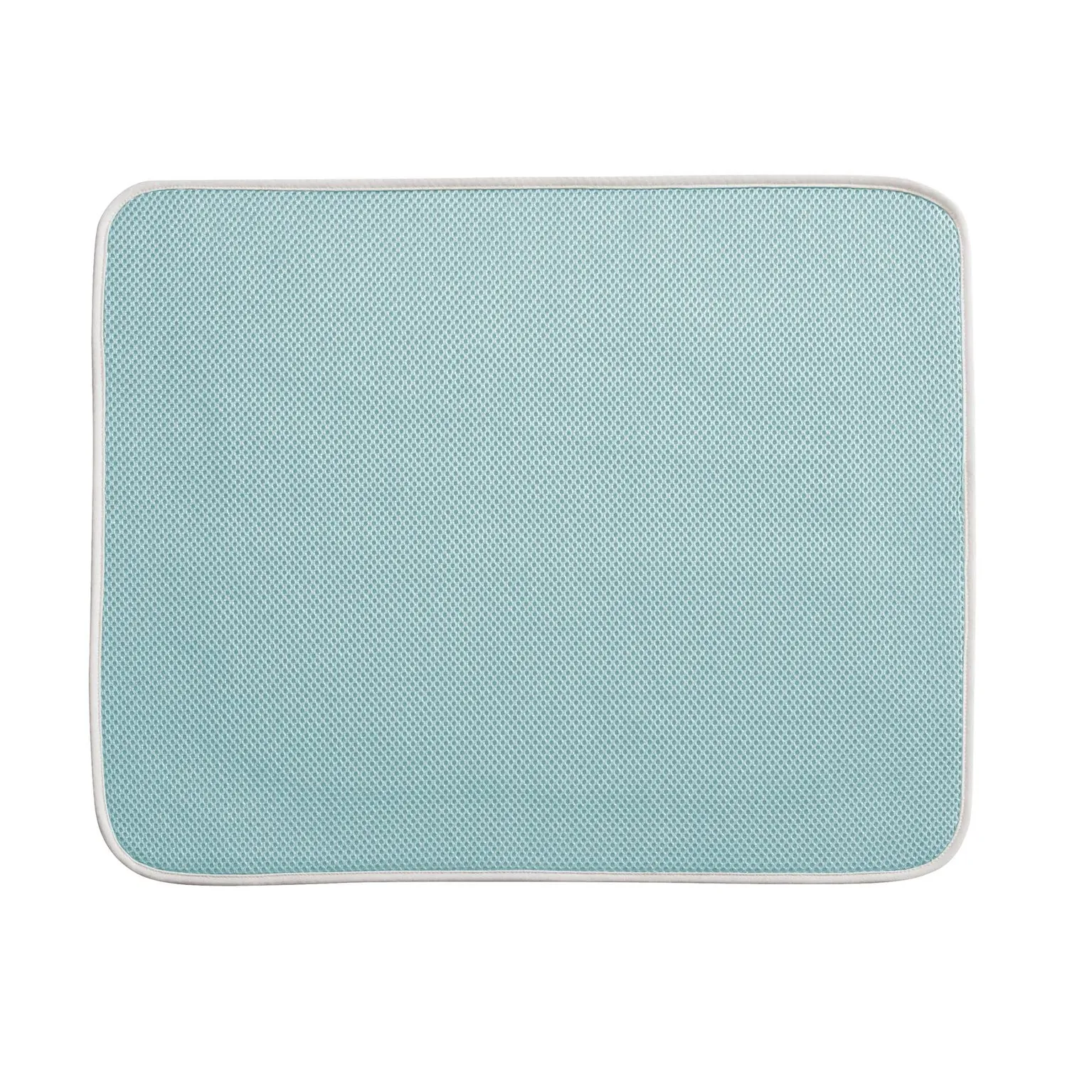 mDesign Abtropfmatte Mikrofaser 2er-Set blau 45,7x40,6cm