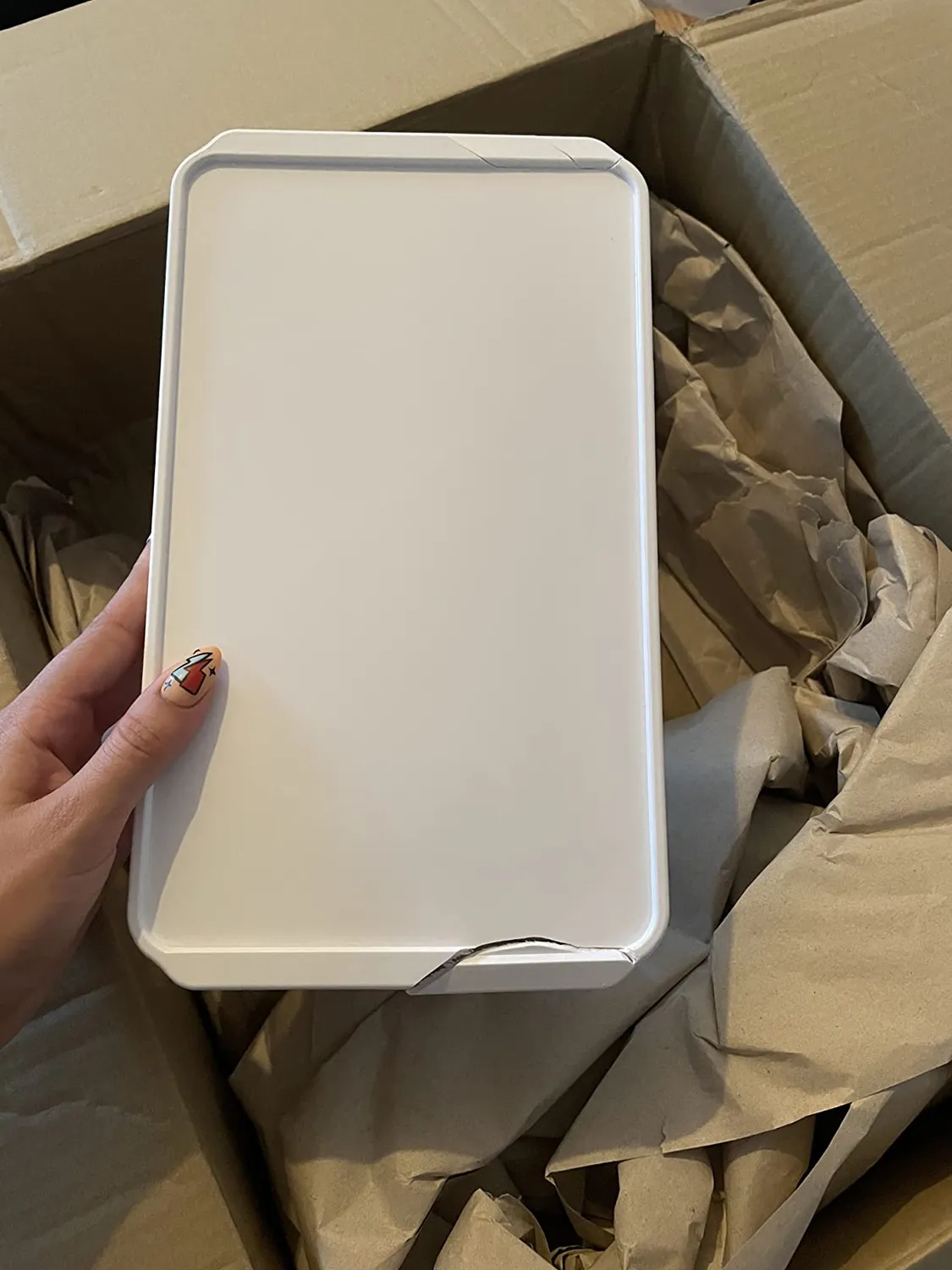 mDesign Aufbewahrungsbox 2er-Set transparent weiß mit Deckel