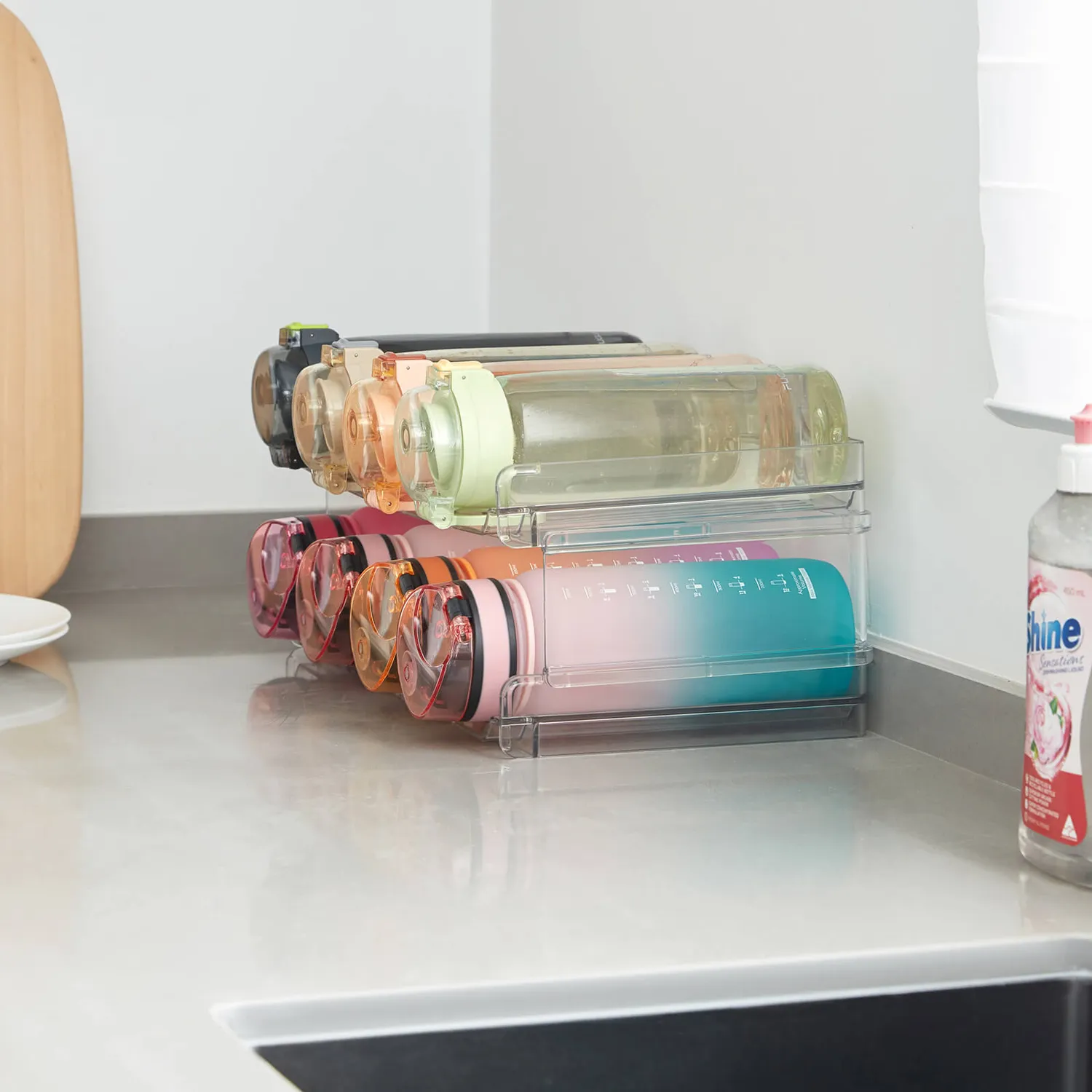 Lifewit Flaschenregal stapelbar für 8 Flaschen PET
