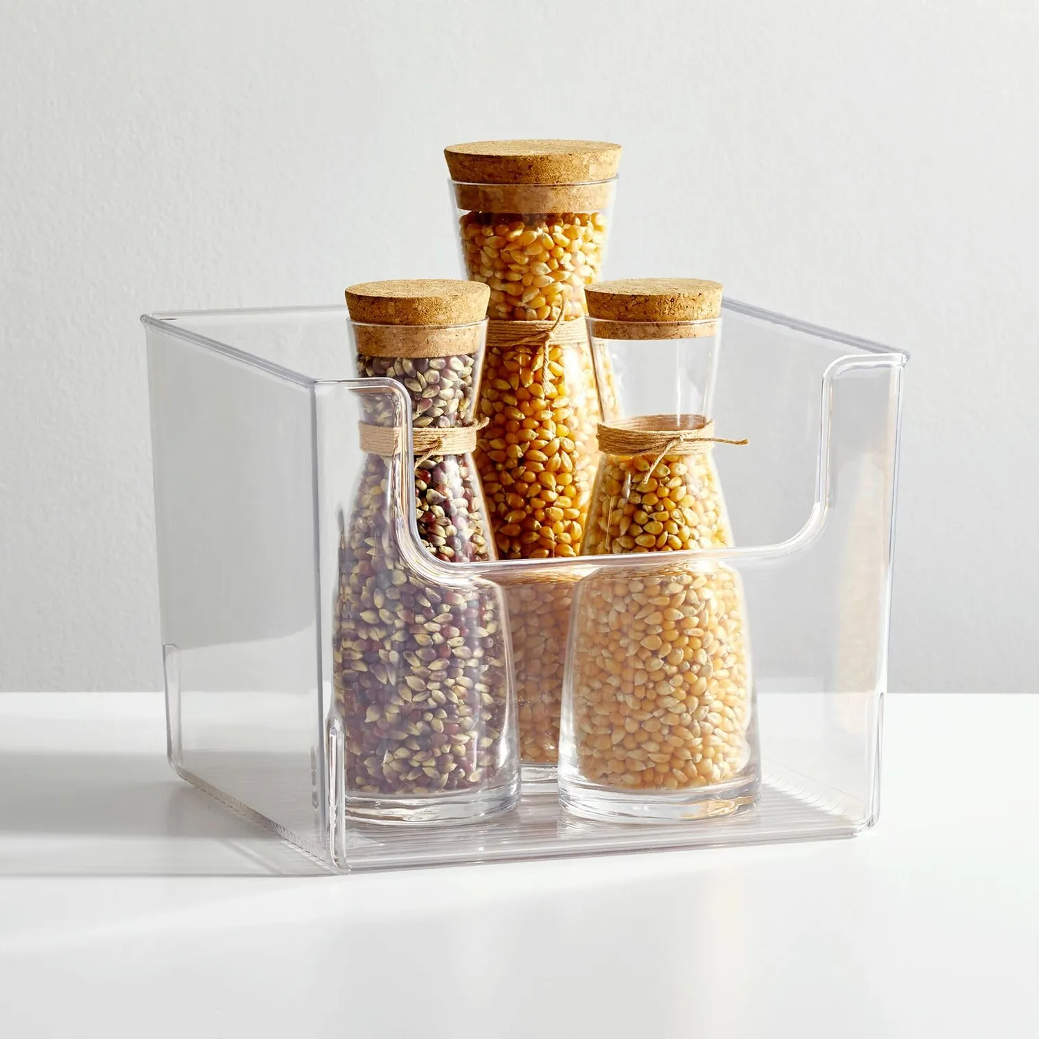 M Design Kühlschrankbox Kunststoff Transparent 4er-Set stapelbar