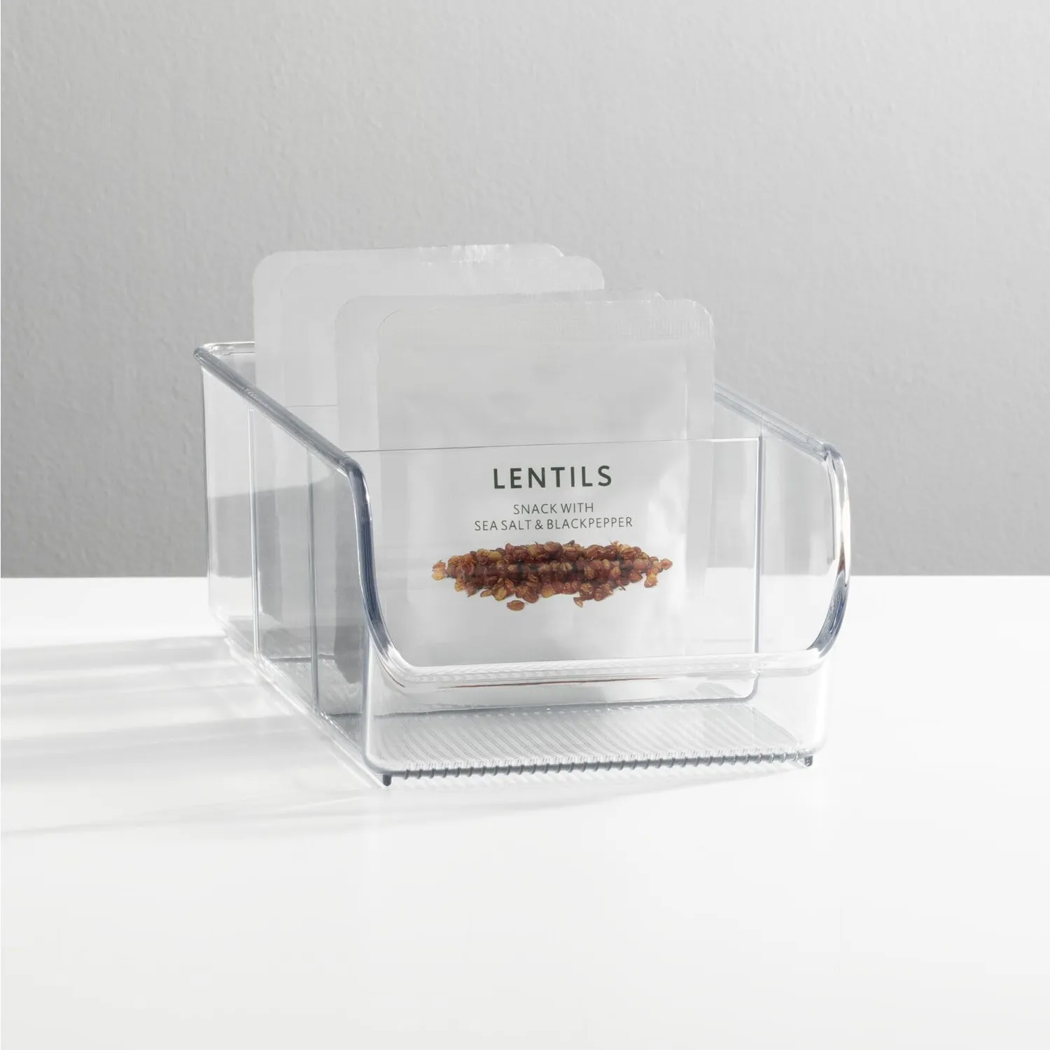 mDesign Küchen Organizer Aufbewahrungsbox 8er-Set transparent