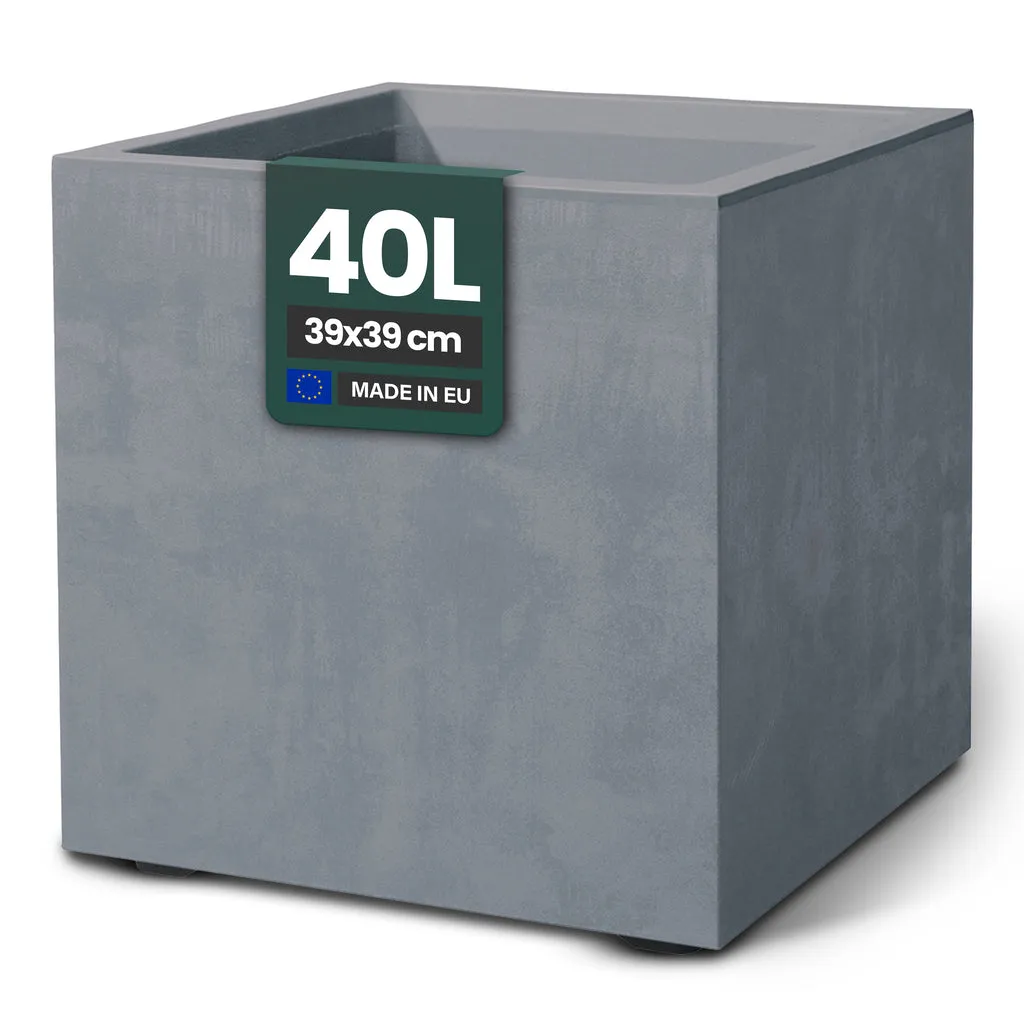 Kreher Millennium Pflanzkasten 40L Anthrazit eckig