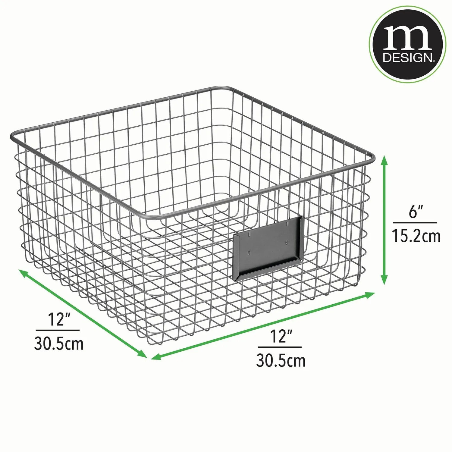 mDesign Allzweckkorb Metall Drahtkorb 4er-Set dunkelgrau