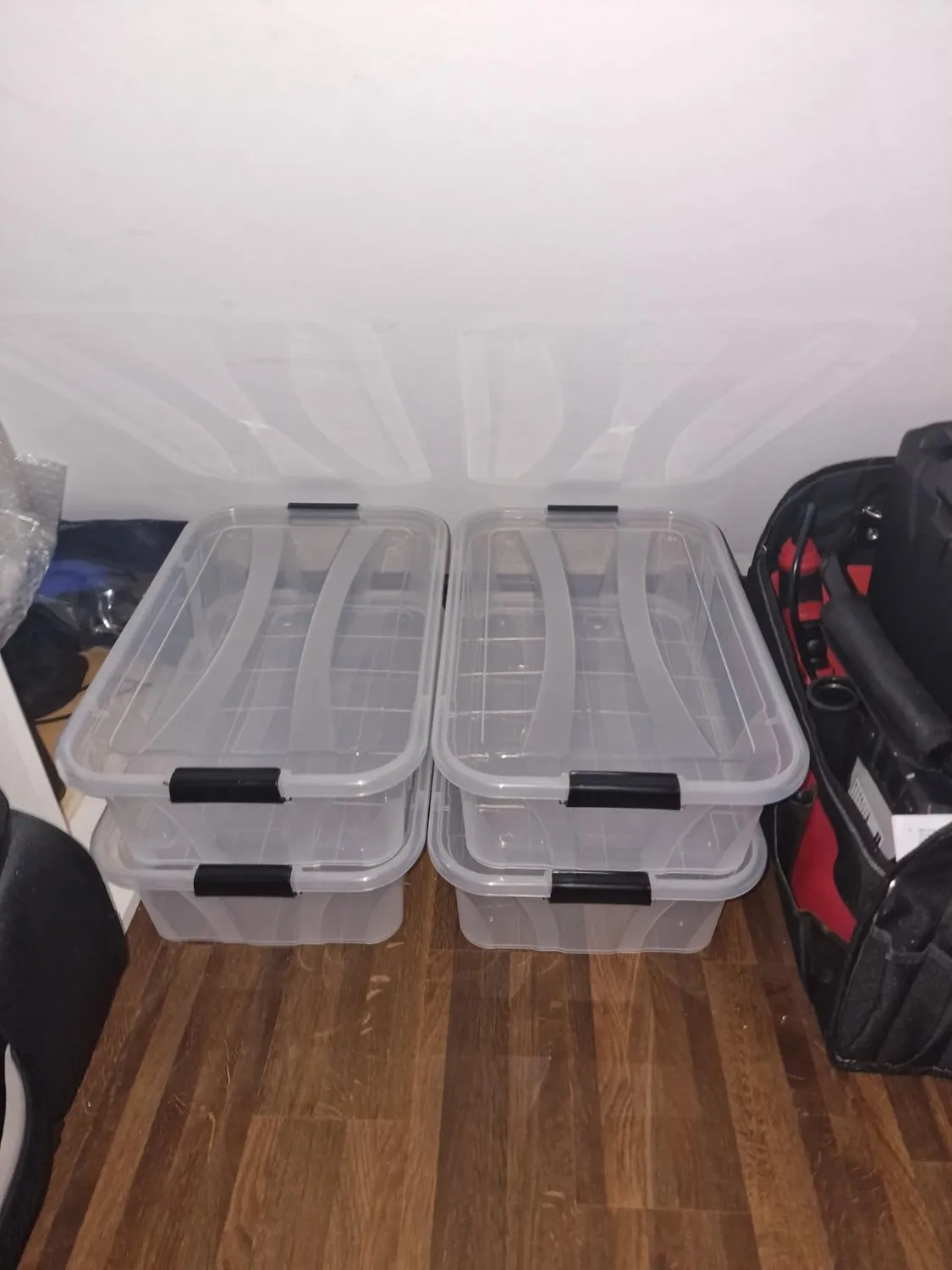 astor24 Aufbewahrungsbox 7 Liter transparent 3er-Set Deckel