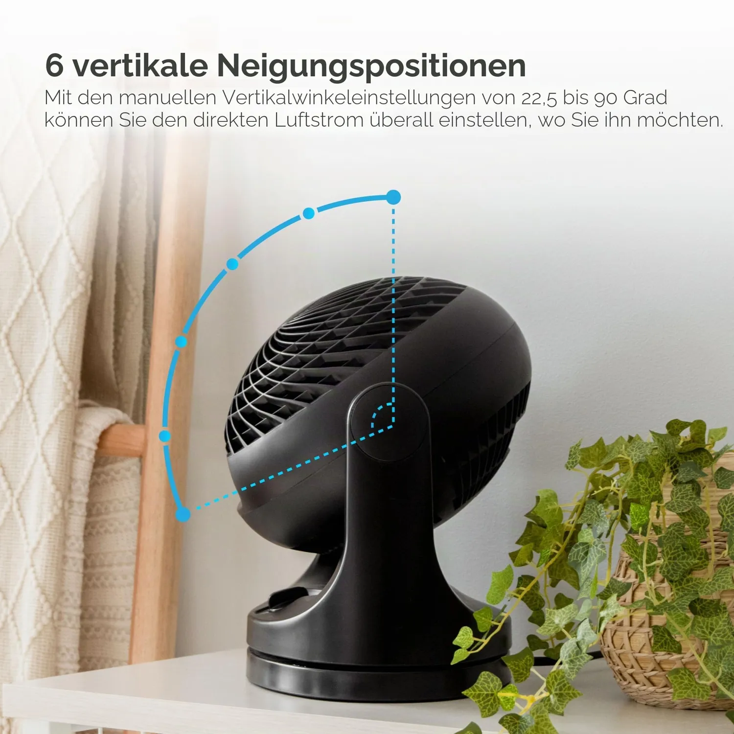 Iris Ohyama Woozoo PCF-MKM18 Tischventilator weiß