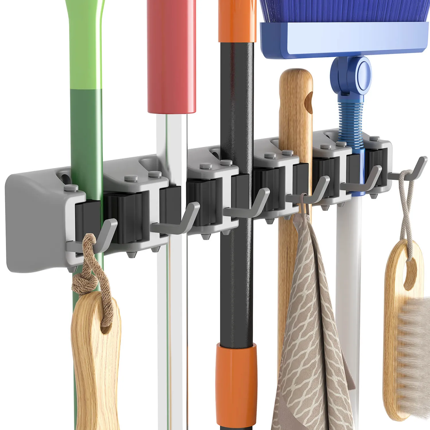 Lifewit Besenhalter Wandhalterung Gerätehalter Schwarz