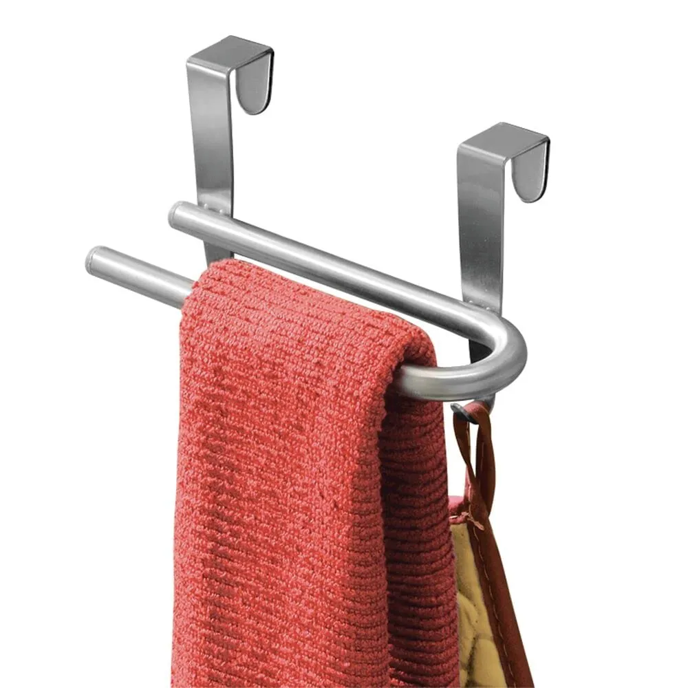 M Design Geschirrtuchhalter Edelstahl 2er ohne Bohren silber
