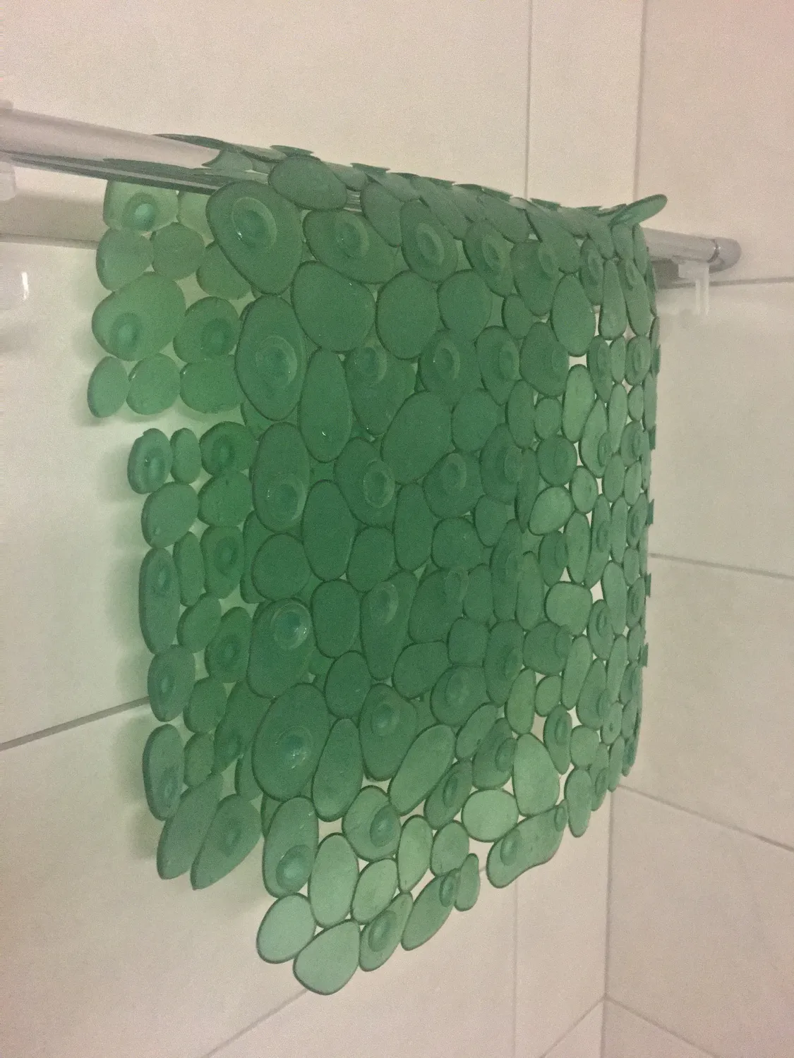 mDesign Badematte transparent PVC Duschmatte 34,9x67,3cm Saugnäpfe