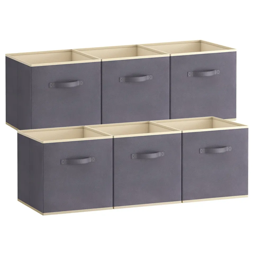 Lifewit Aufbewahrungsbox Stoff 6er Grau Faltbar