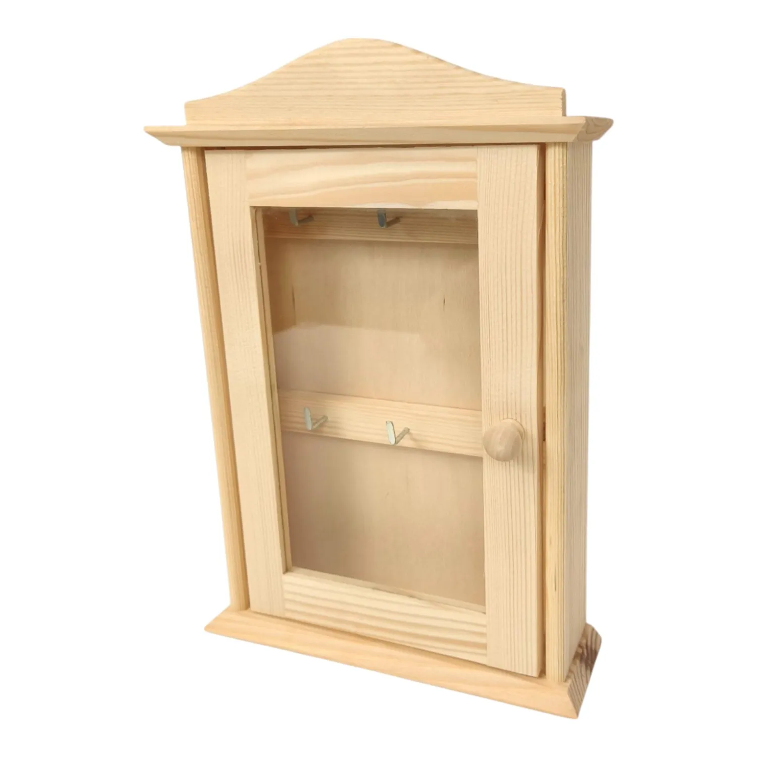 GoodFreshDecor Schlüsselkasten Holz 29,5 cm natur 6 Haken