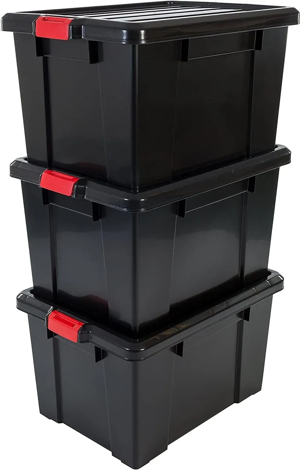 Iris Ohyama SK-700 Aufbewahrungsbox 68L 3er-Set schwarz