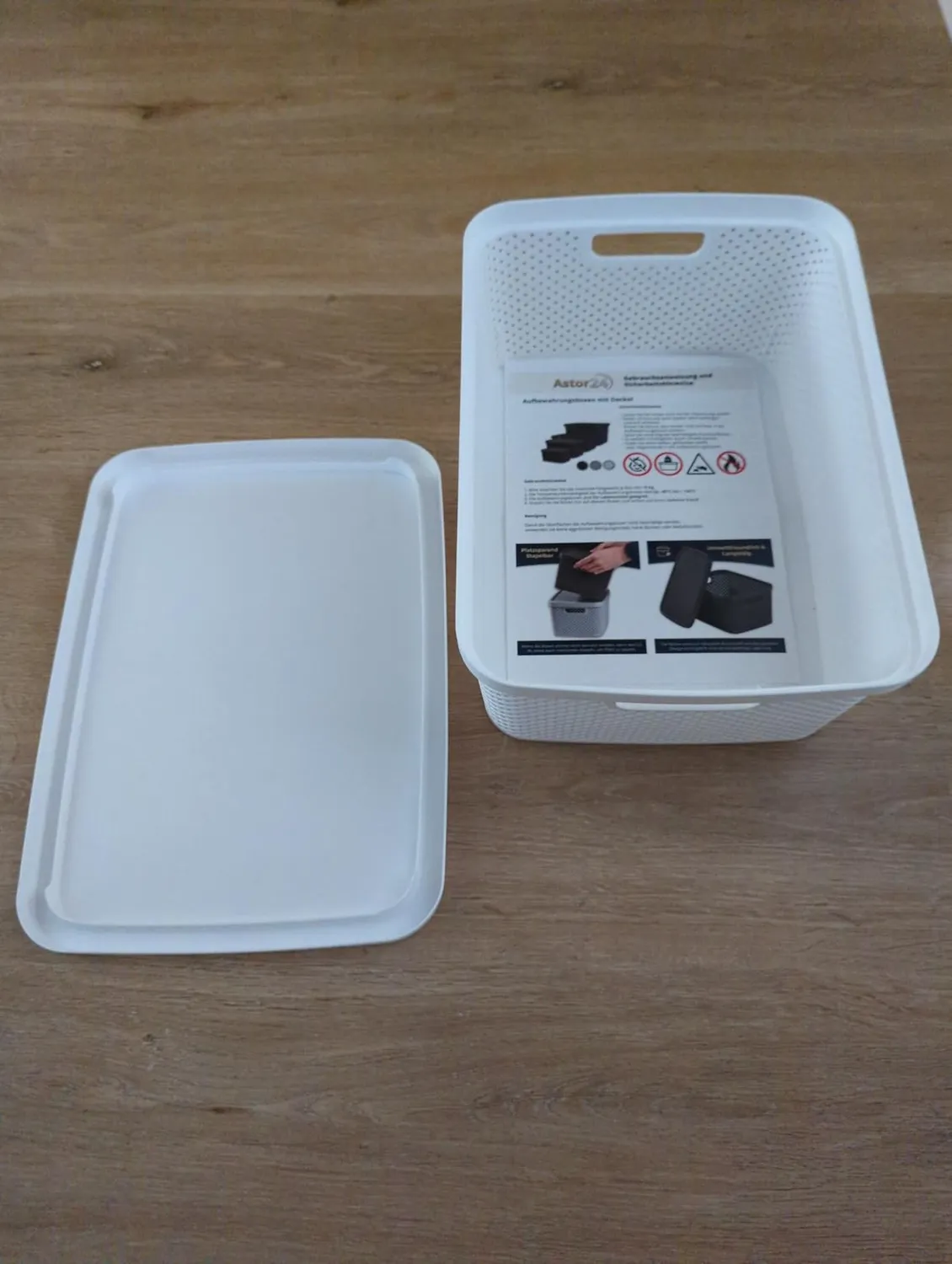 astor24 Premium Aufbewahrungsbox 3er Set 2 Liter Anthrazit