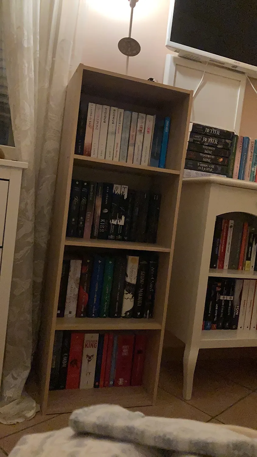 Iris Ohyama CX-4 Bücherregal 4 Fächer hellbraun schmal