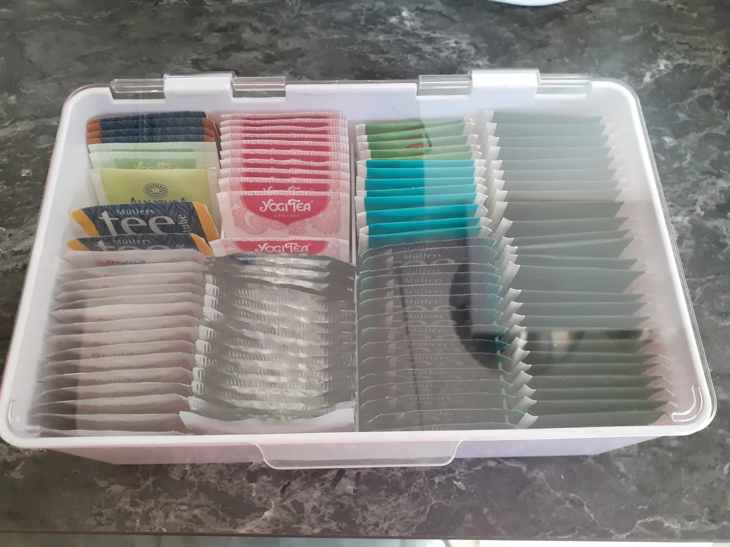 mDesign Aufbewahrungsbox 8 Fächer 2er-Set transparent lang