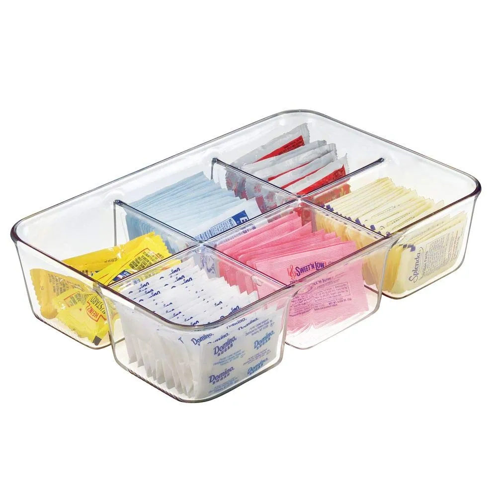 mDesign Teebox Aufbewahrungsbox transparent groß