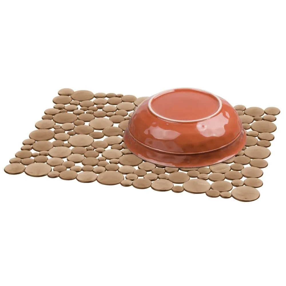 mDesign Spülbeckenmatte Küche 2er-Set bernstein zuschneidbar