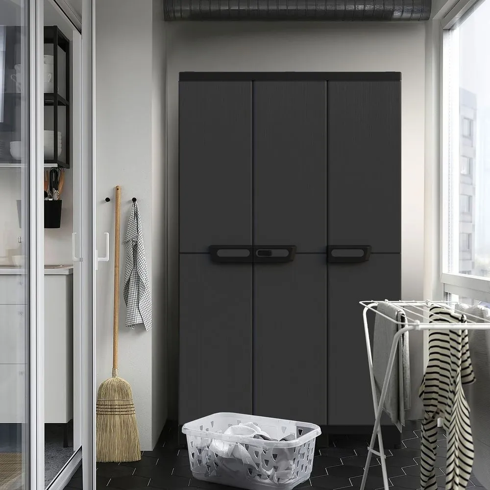 Kreher Ardesia Kunststoffschrank Anthrazit 3-türig 172 cm