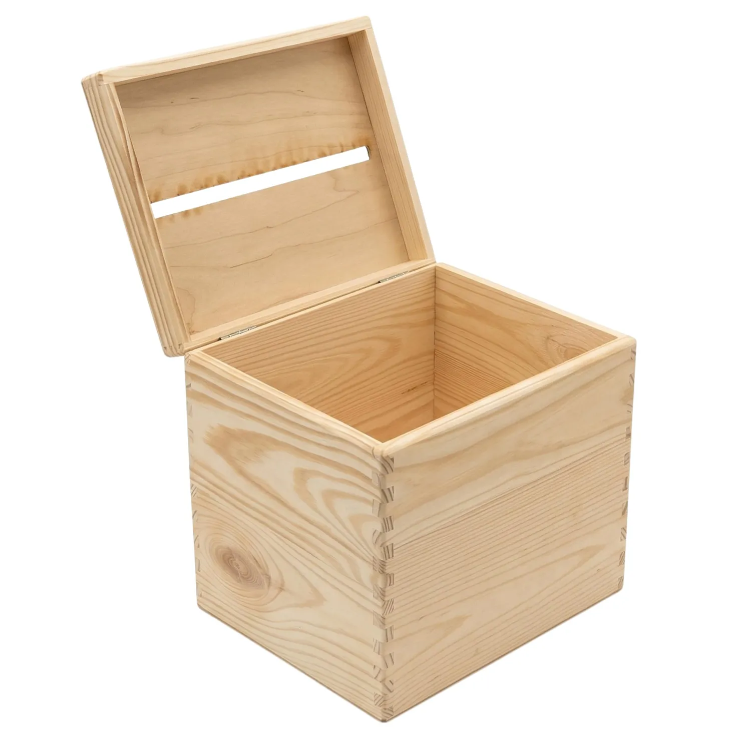 GoodFreshDecor Kartenbox Hochzeit Holz Natur mit Deckel