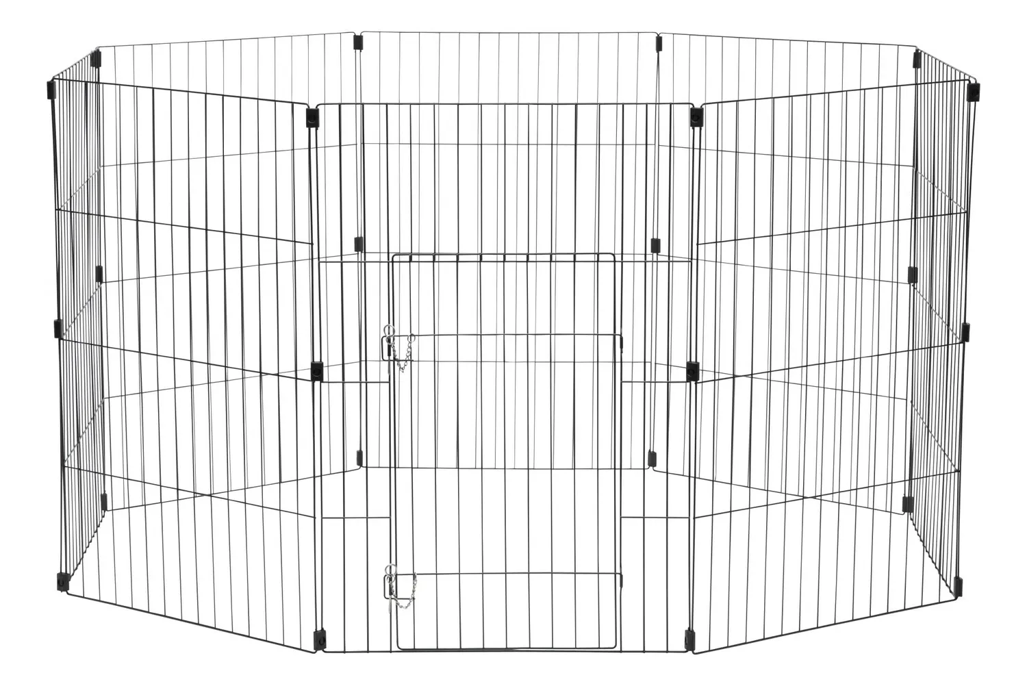 Iris Ohyama WPC-48 Laufstall 8 Panels schwarz H121cm