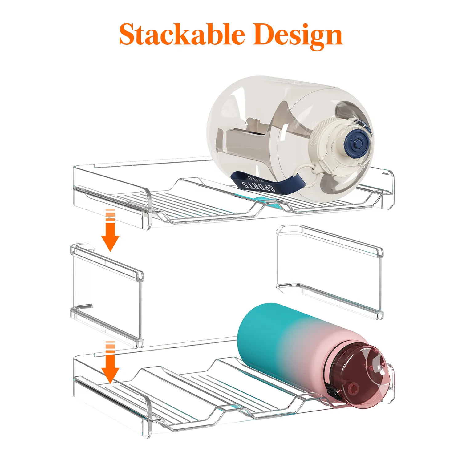 Lifewit Flaschenhalter stapelbar für 11 Flaschen PET