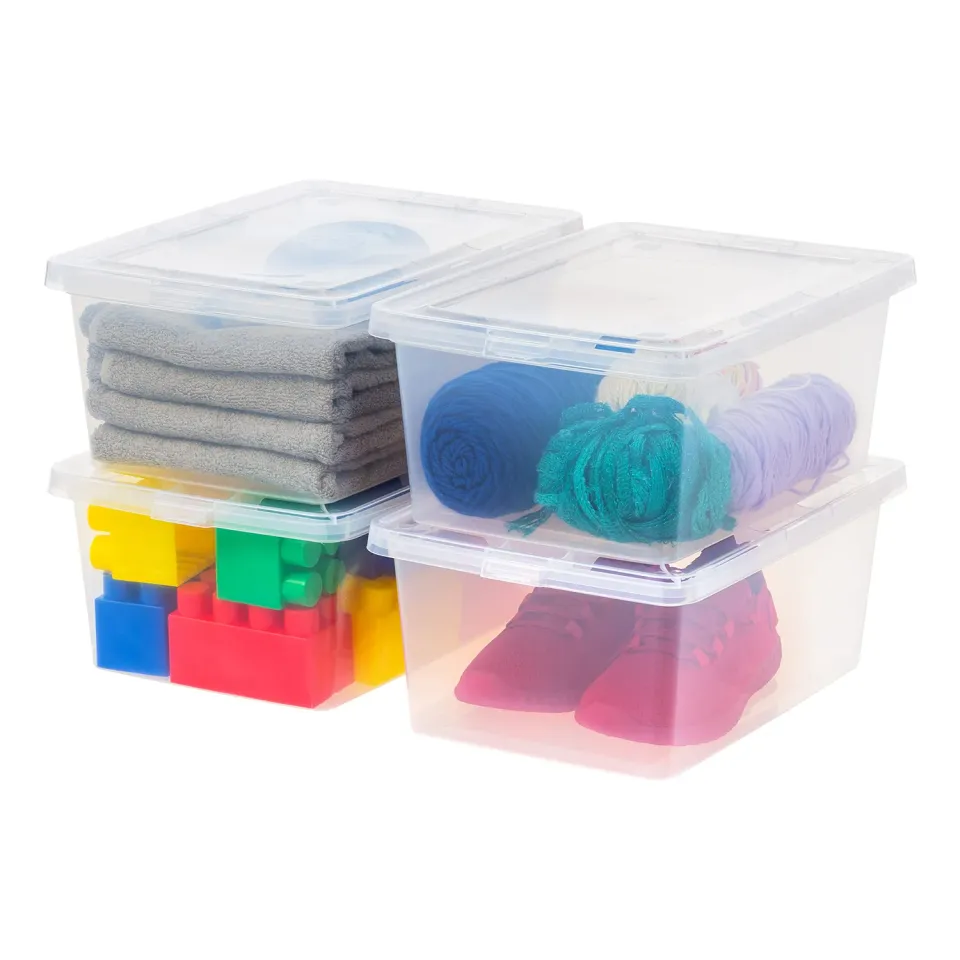 Iris Ohyama CNL-13E Aufbewahrungsbox 4x13L transparent BPA-frei