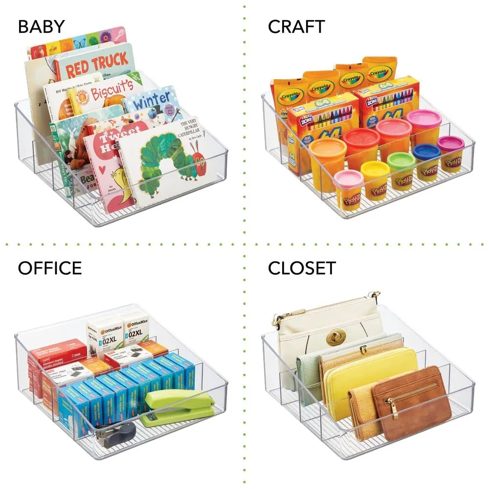 mDesign Küchen Organizer Kunststoff 4er-Set durchsichtig