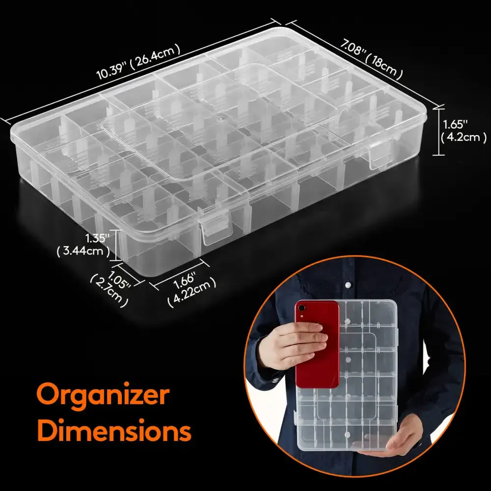 Lifewit Schmuckkasten Aufbewahrungsbox 2er transparent