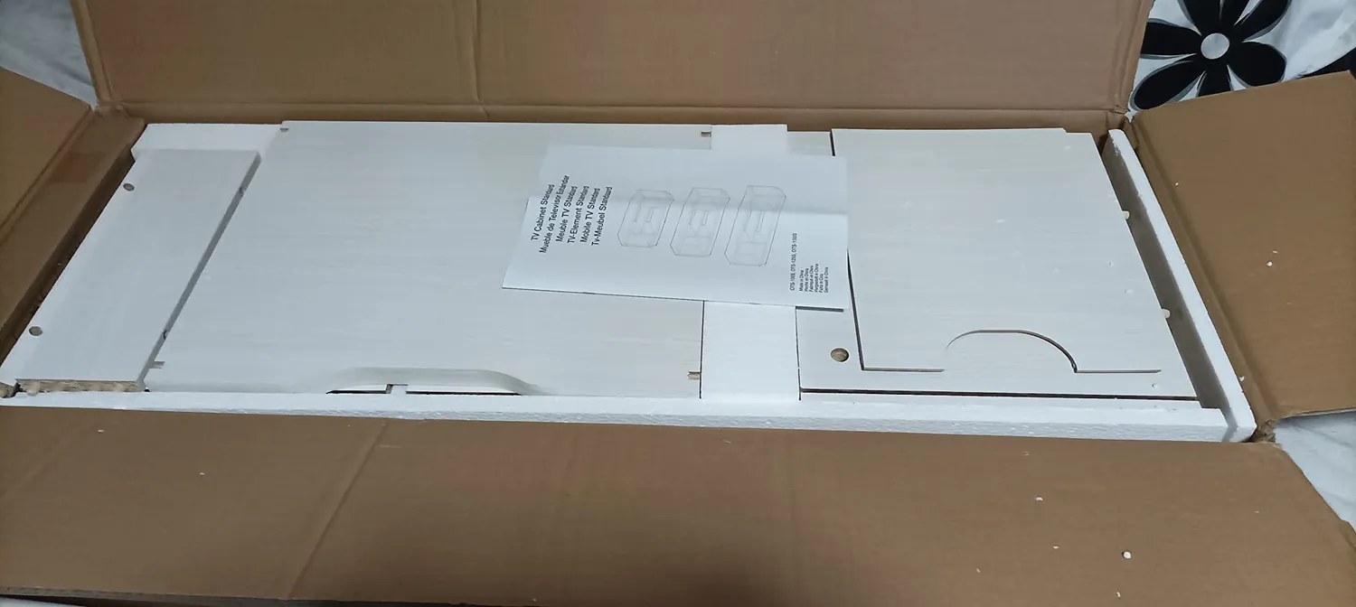 Iris Ohyama OTS-150S Lowboard Eiche Weiß 65 Zoll