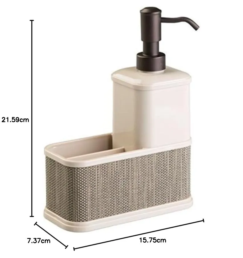 mDesign Seifenspender Schwammhalter Spender 530ml champagner