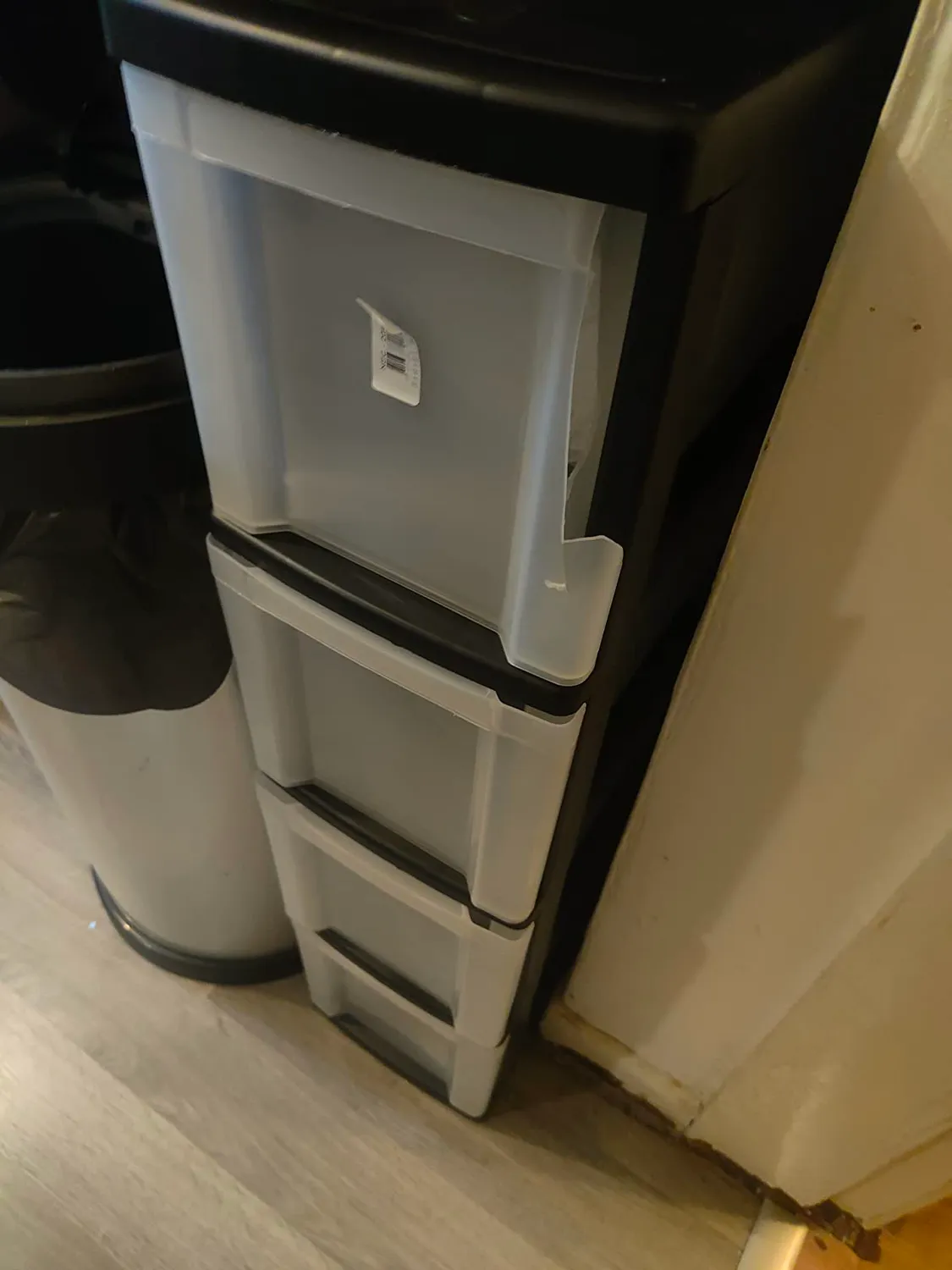 Iris Ohyama Slim Chest NSC-204 Rollcontainer schwarz