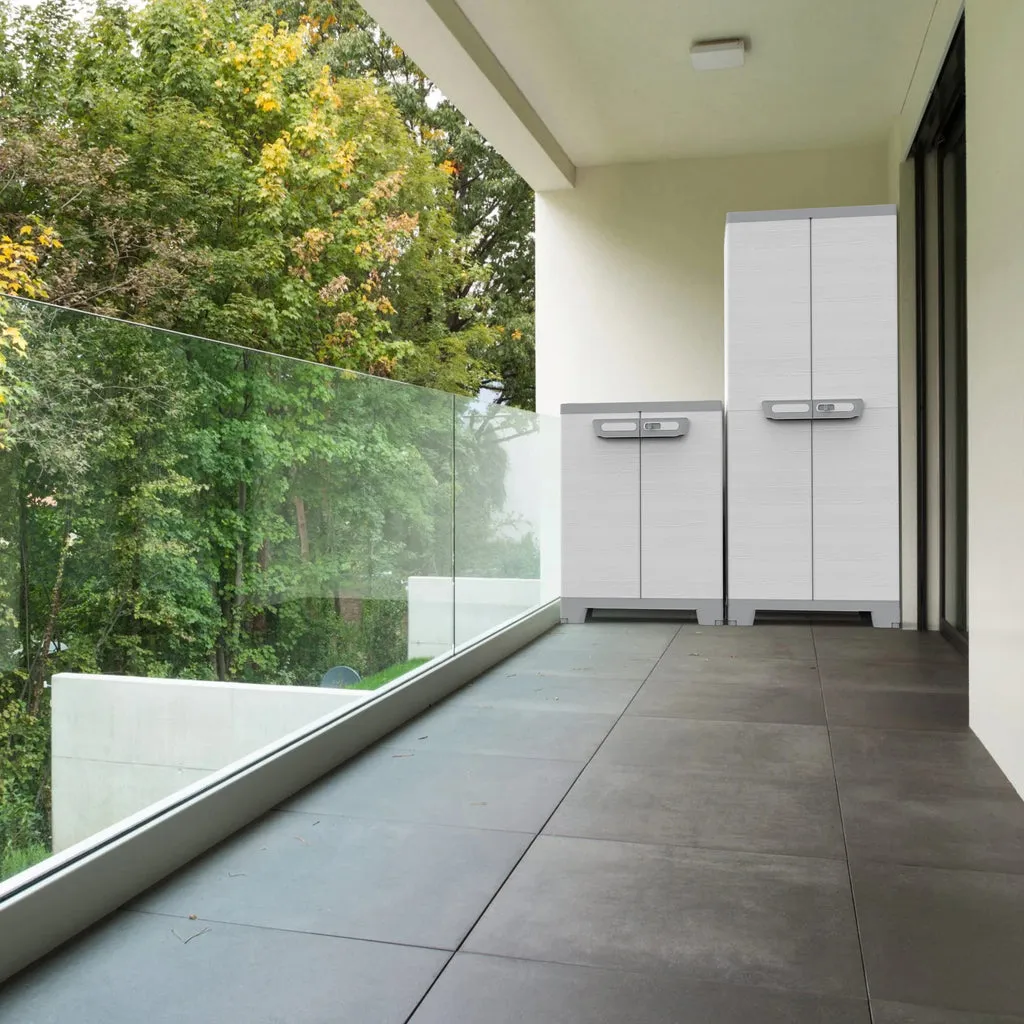 Kreher Sequoia Beistellschrank Grau XL Holzoptik abschließbar