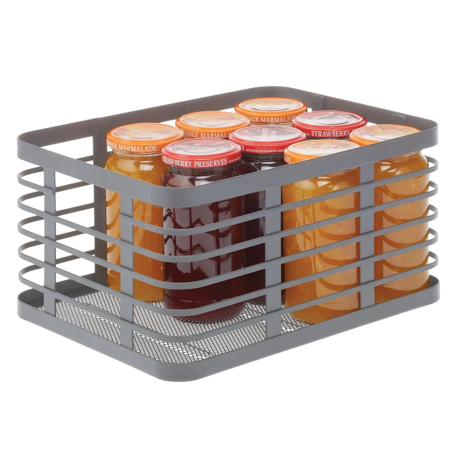 mDesign Allzweckkorb Aufbewahrungskorb grau 6er-Set Metall