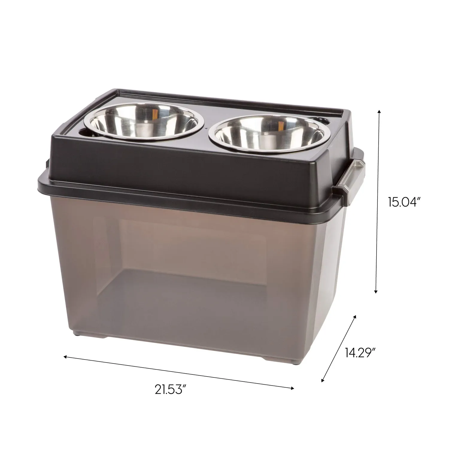 Iris Ohyama Futternapf 45qt Schwarz erhöht Behaelter
