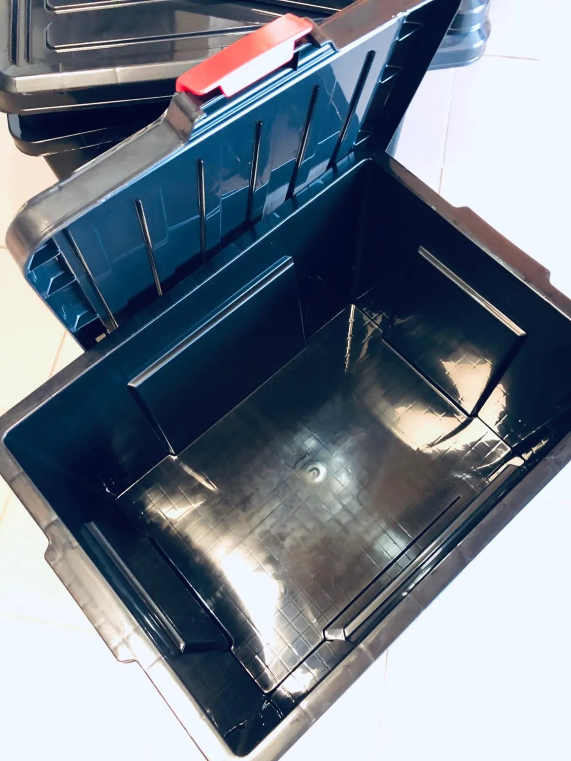 Iris Ohyama SK-430 Aufbewahrungsbox 43L schwarz 3er-Set
