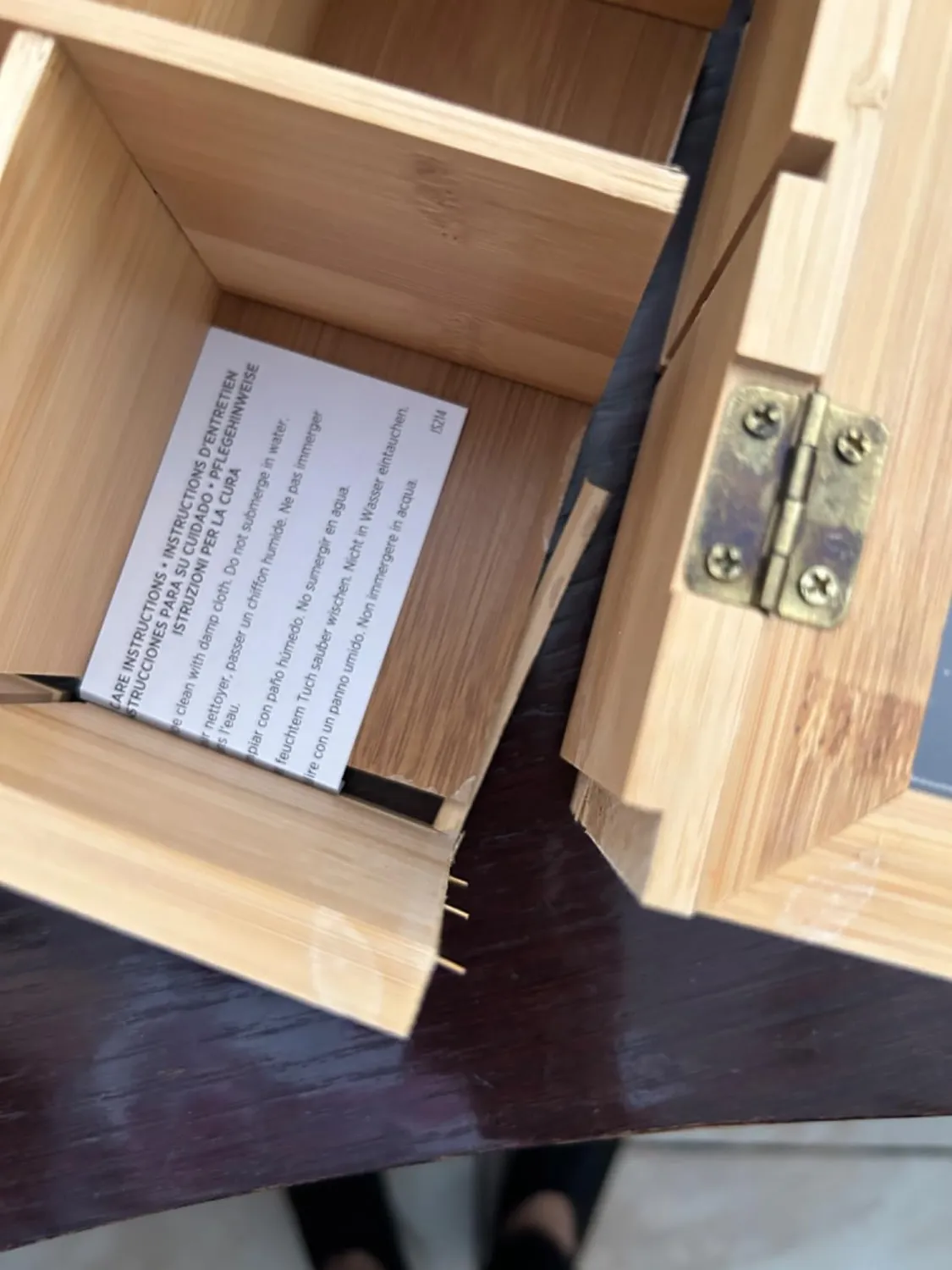 mDesign Teebox Teekiste Holz 12 Fächer bambus mit Sichtfenster
