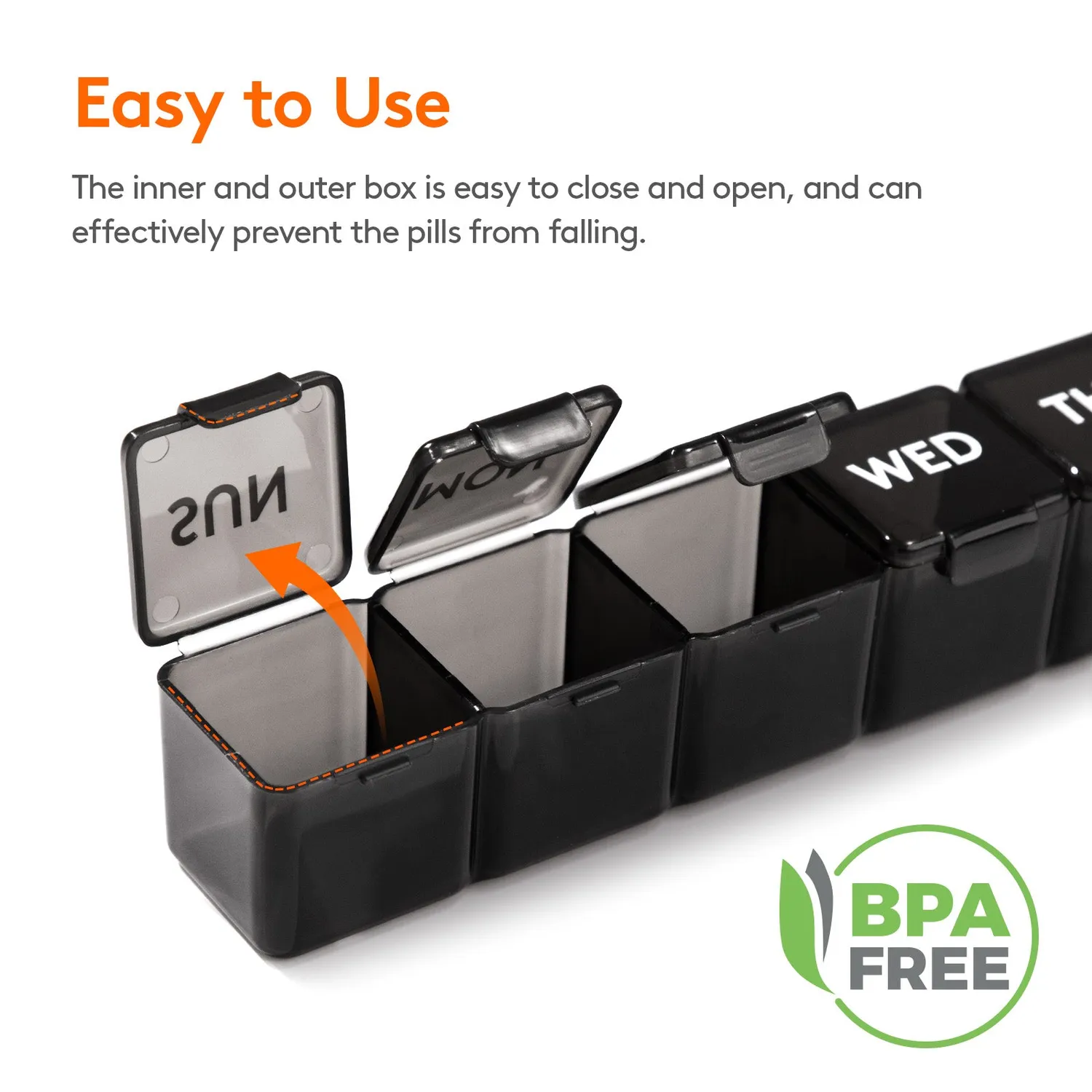 Lifewit Tablettenbox 28 Tage Pillenbox 1 Stück BPA-frei