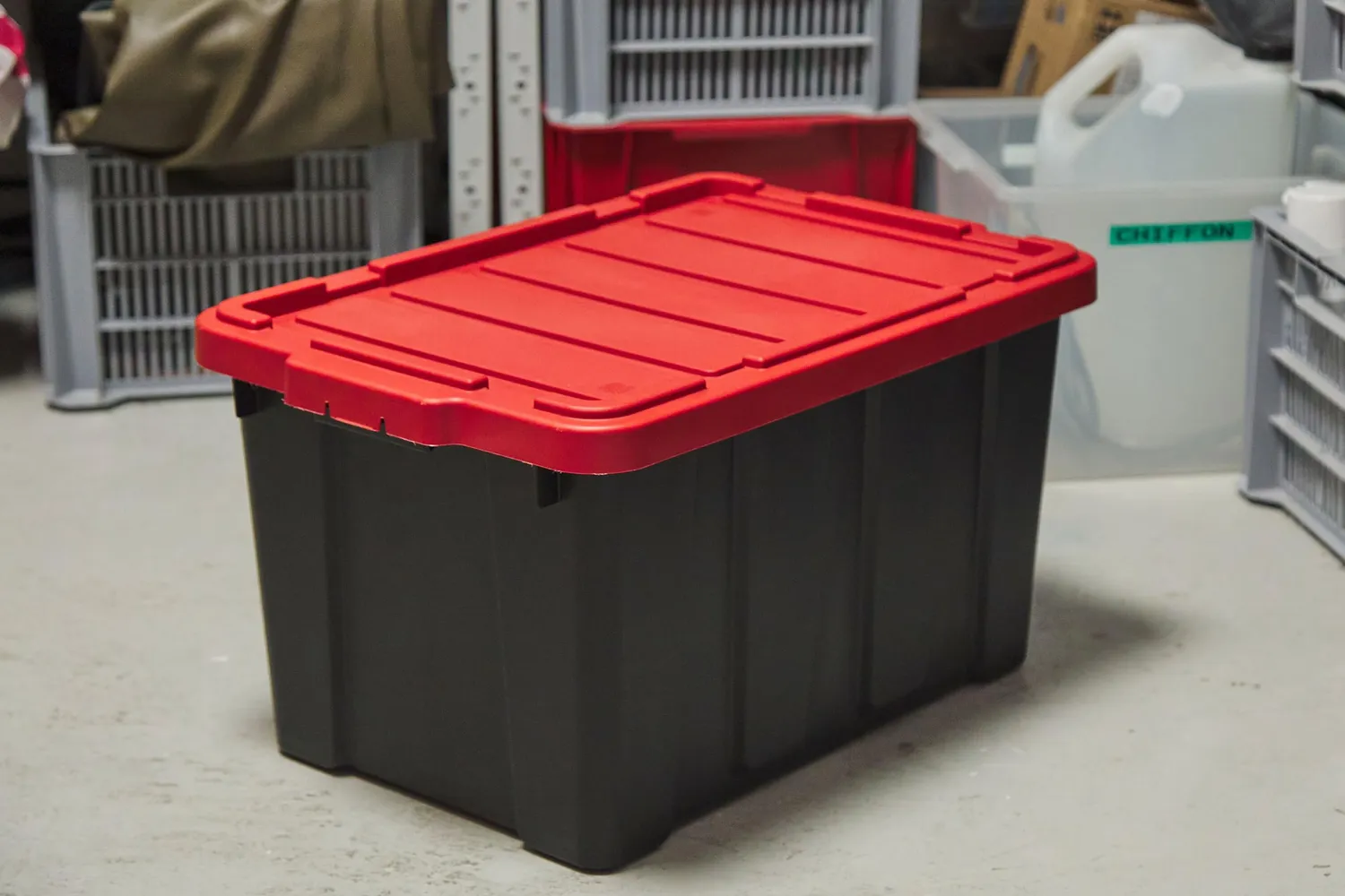 Iris Ohyama DDSKT-450 Aufbewahrungsbox Rot 50L 3er-Set