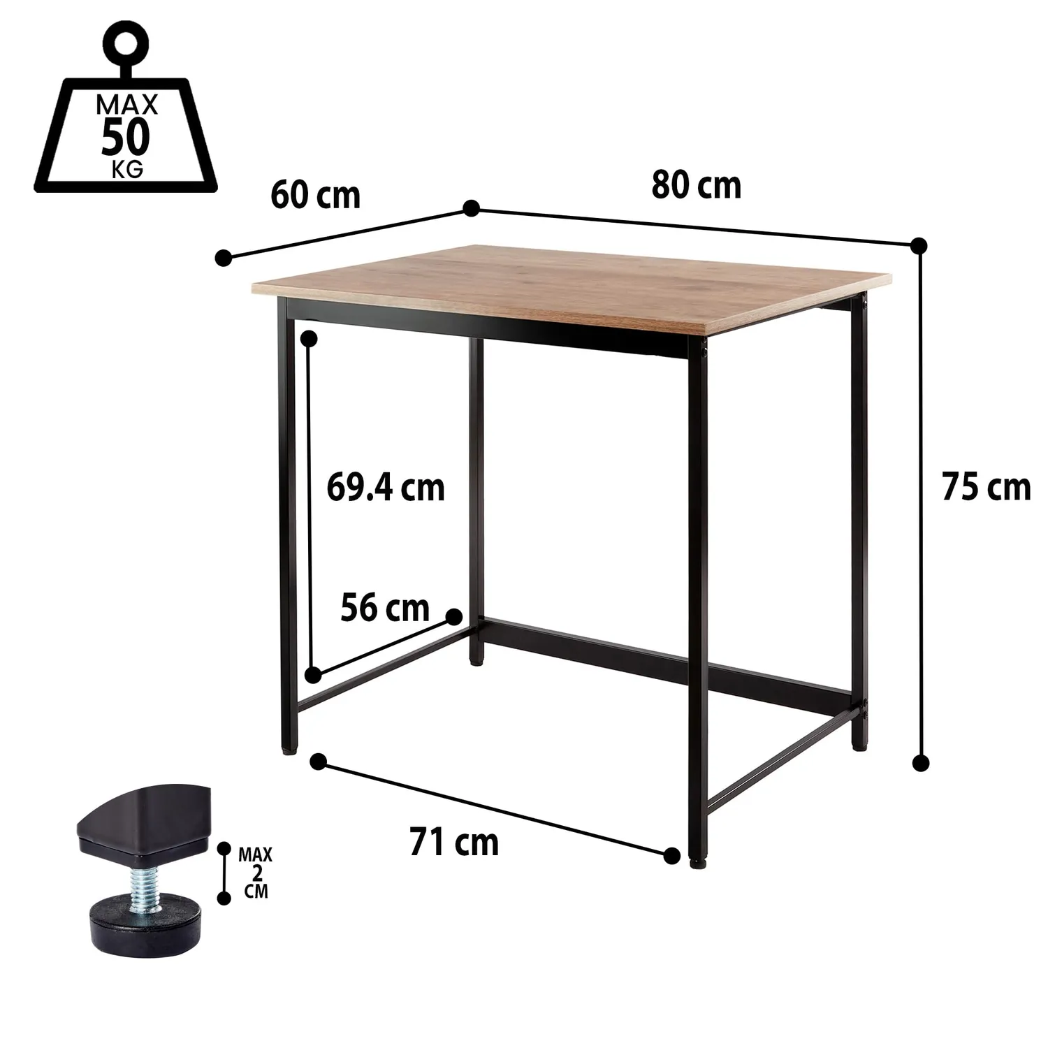 Iris Ohyama FDK-3059 Aktenschrank mit Rollen Holz