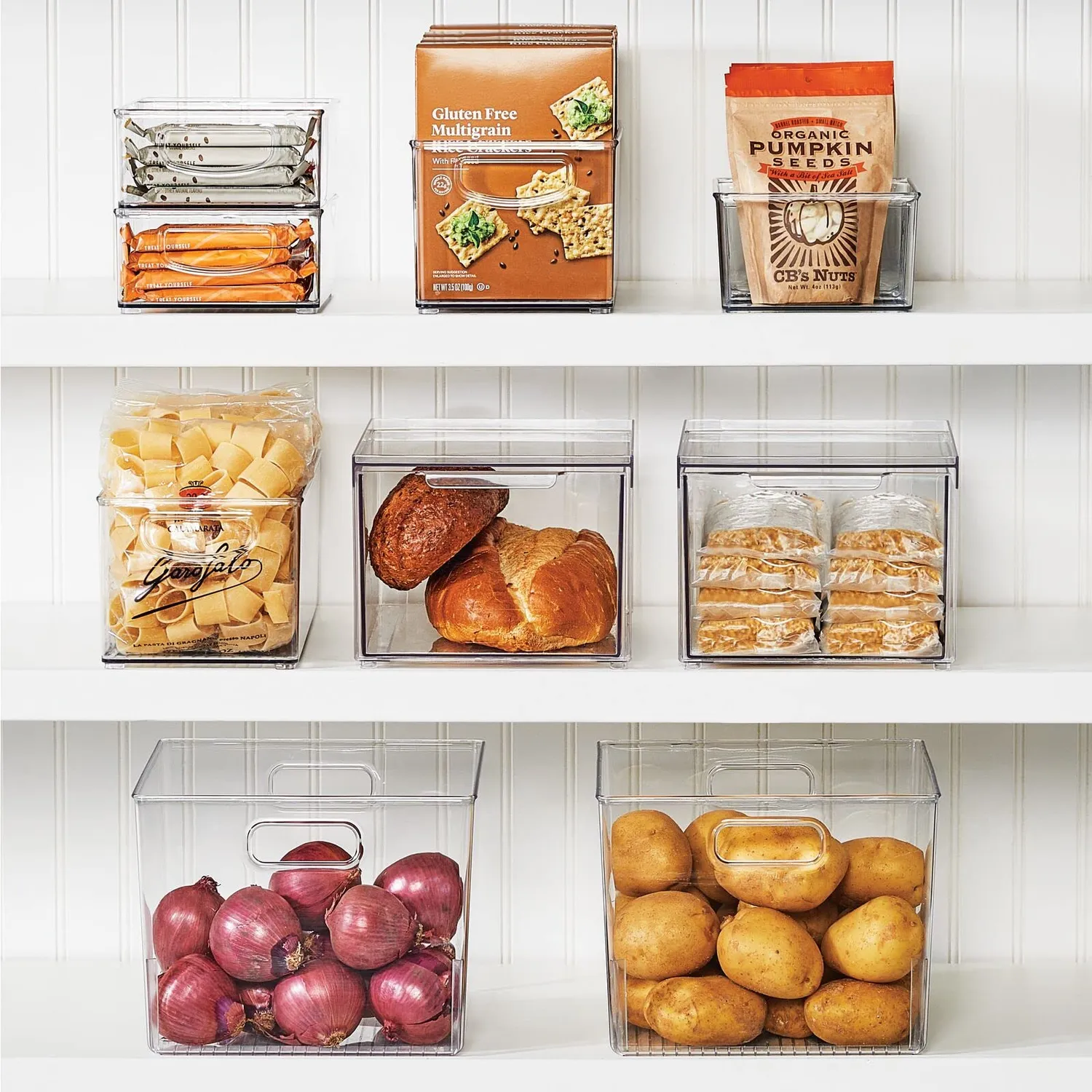 mDesign Aufbewahrungsbox 4 Fächer 2er-Set transparent