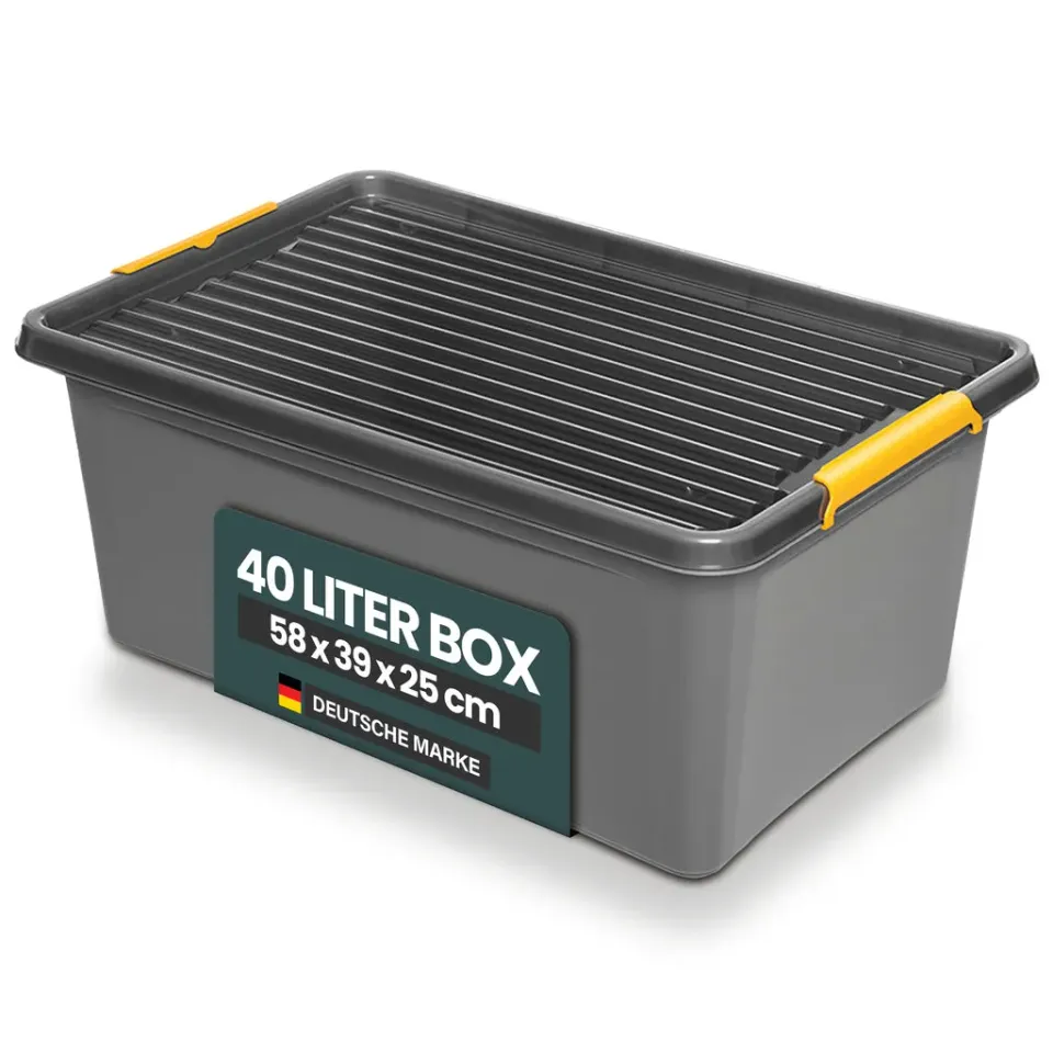 Kreher Solid Box Aufbewahrungsbox mit Deckel 60 L