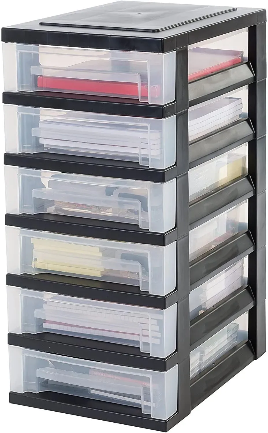 Iris Ohyama SDC-360 Rollcontainer 6 Schubladen schwarz