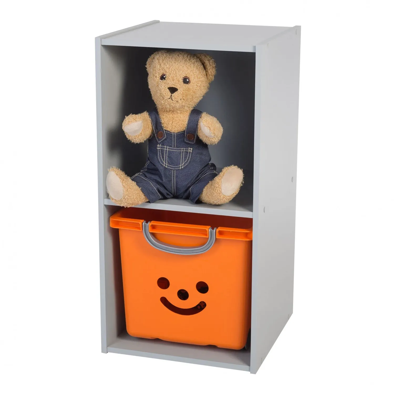 Iris Ohyama Kids KCX-2 Regal Grau 2 Fächer Holz