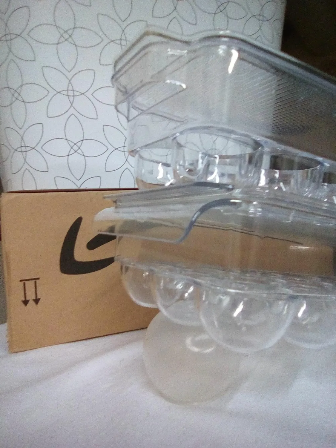 mDesign 7377MDKEU Eierbox transparent 21 Eier stapelbar