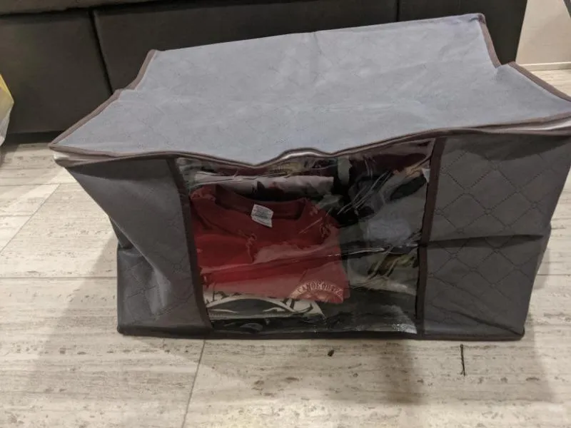 Lifewit Aufbewahrungstasche 90L Schwarz 3er Pack Fenster